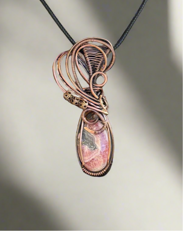 Rhodochrosite in Copper