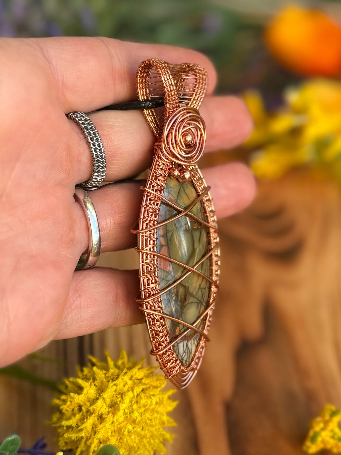Red Creek Jasper Set in Copper