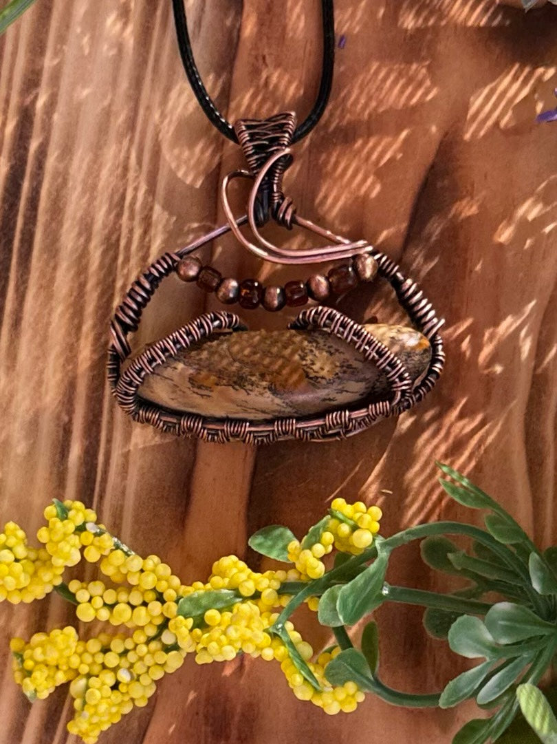 Picture Jasper in Antiqued Copper