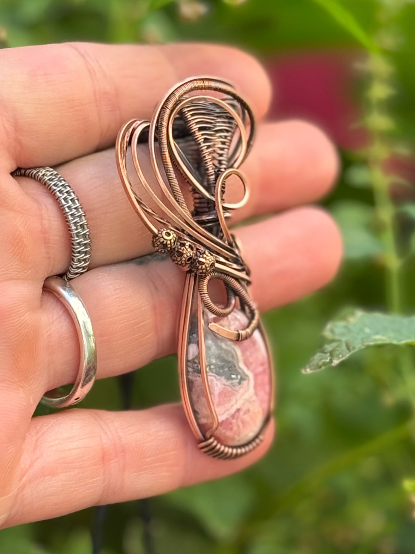Rhodochrosite in Copper