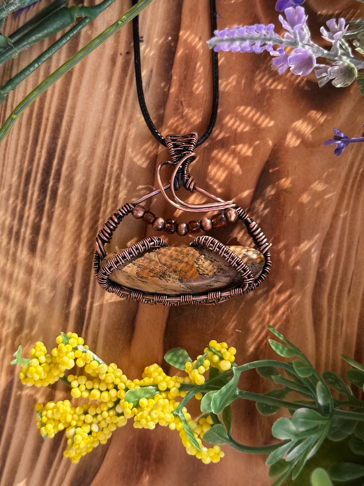 Picture Jasper in Antiqued Copper