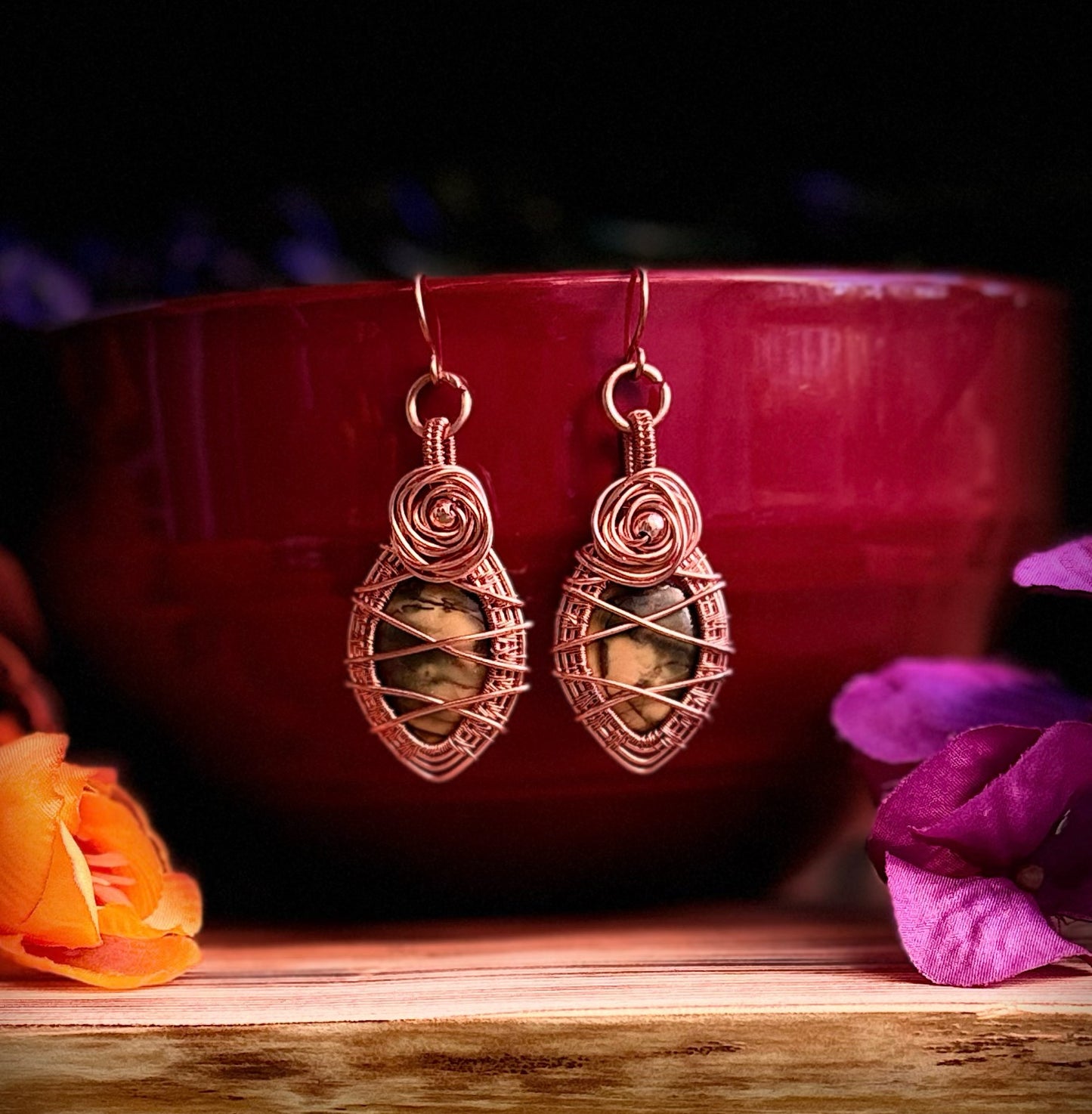 Red Creek Jasper Set in Copper