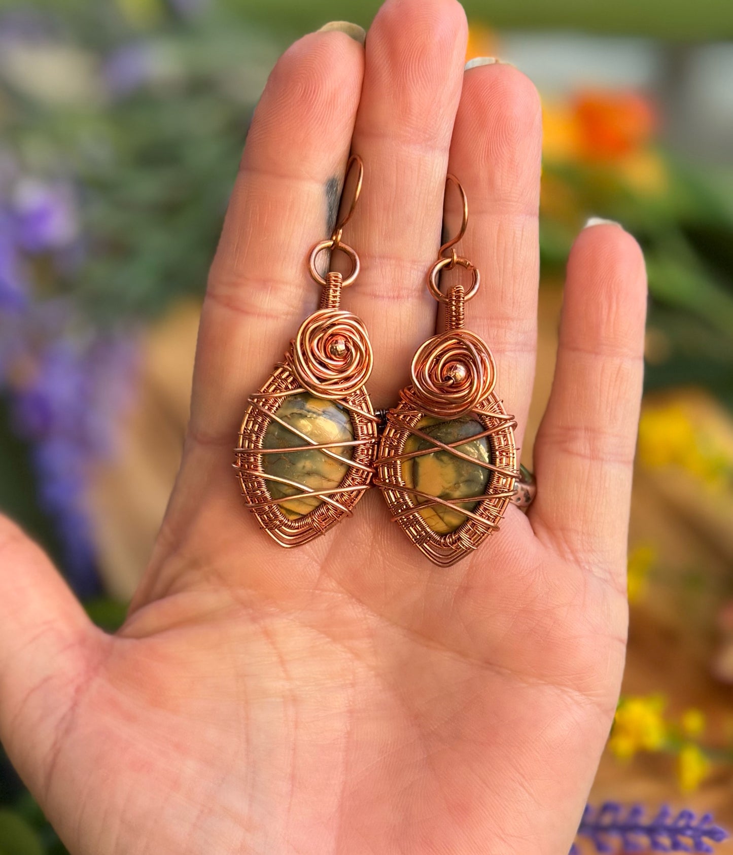 Red Creek Jasper Set in Copper