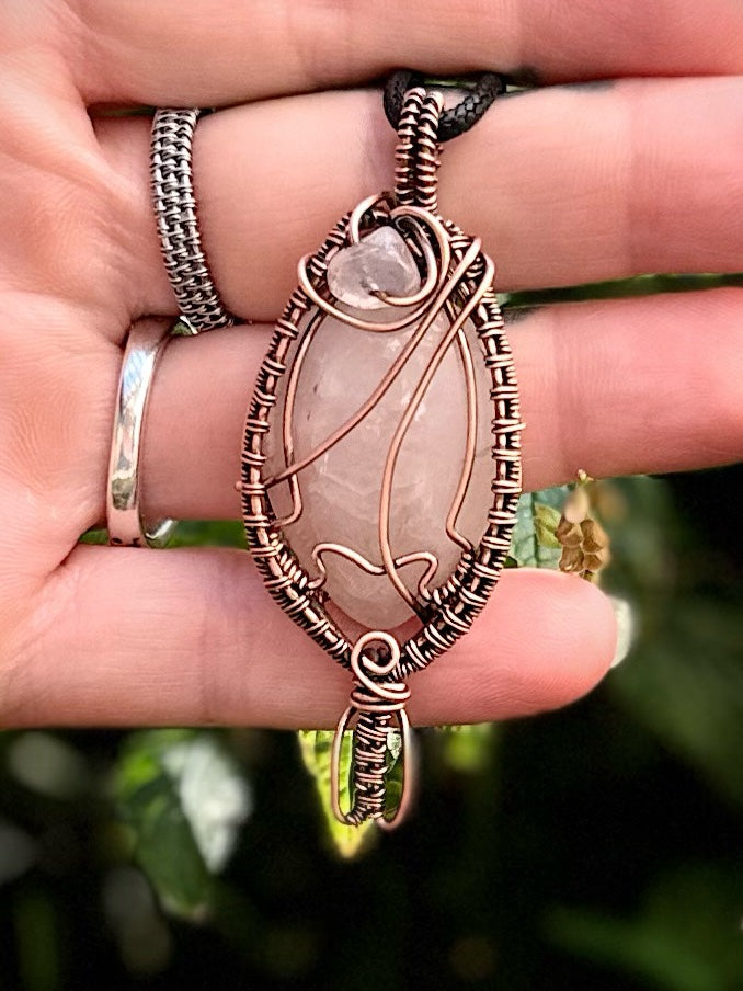 Rose Quartz in Copper