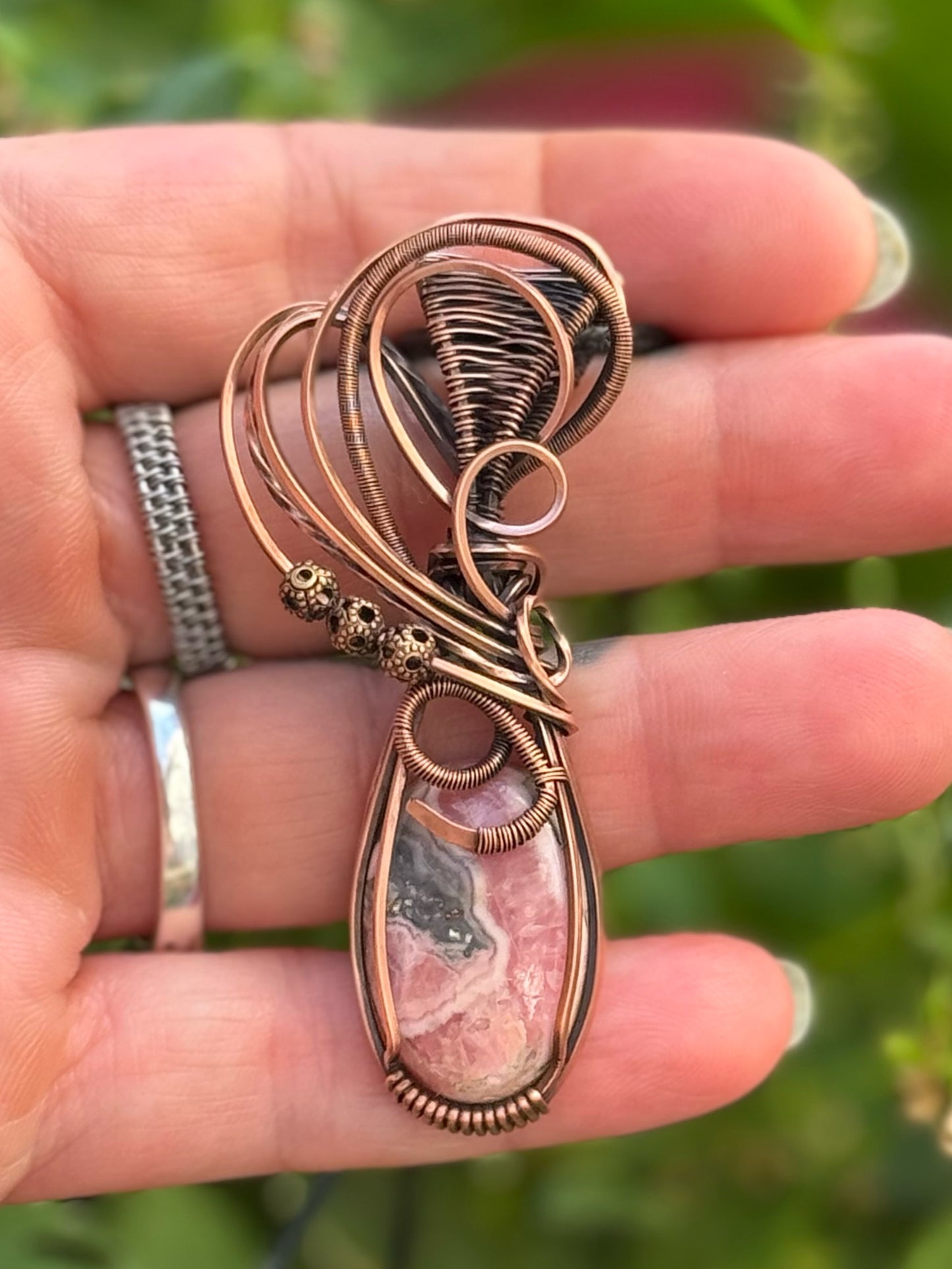 Rhodochrosite in Copper