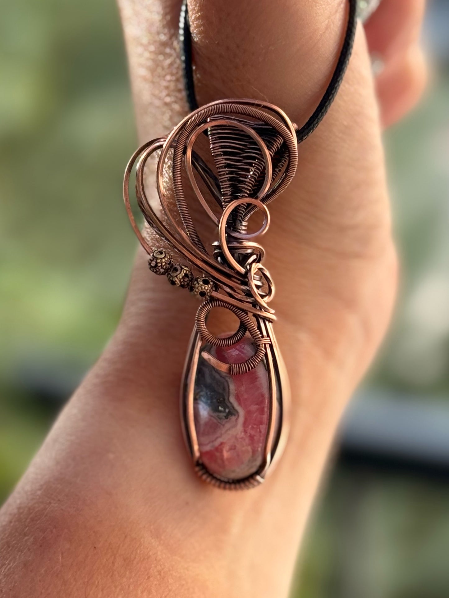 Rhodochrosite in Copper