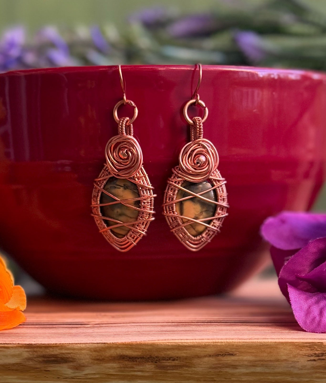 Red Creek Jasper Set in Copper