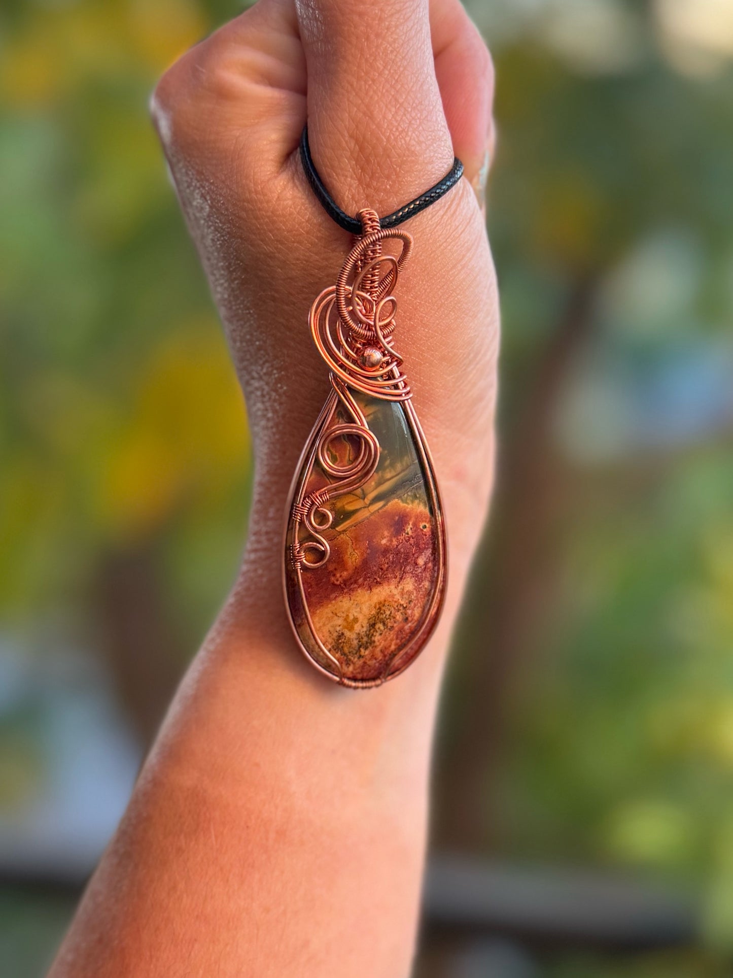 Red Creek Jasper Set in Copper