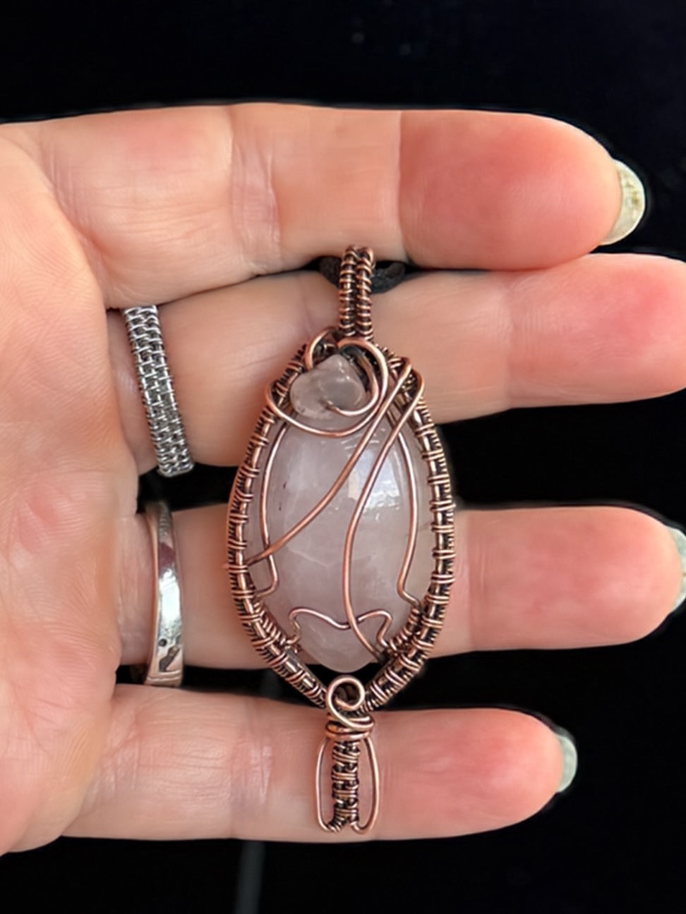 Rose Quartz in Copper