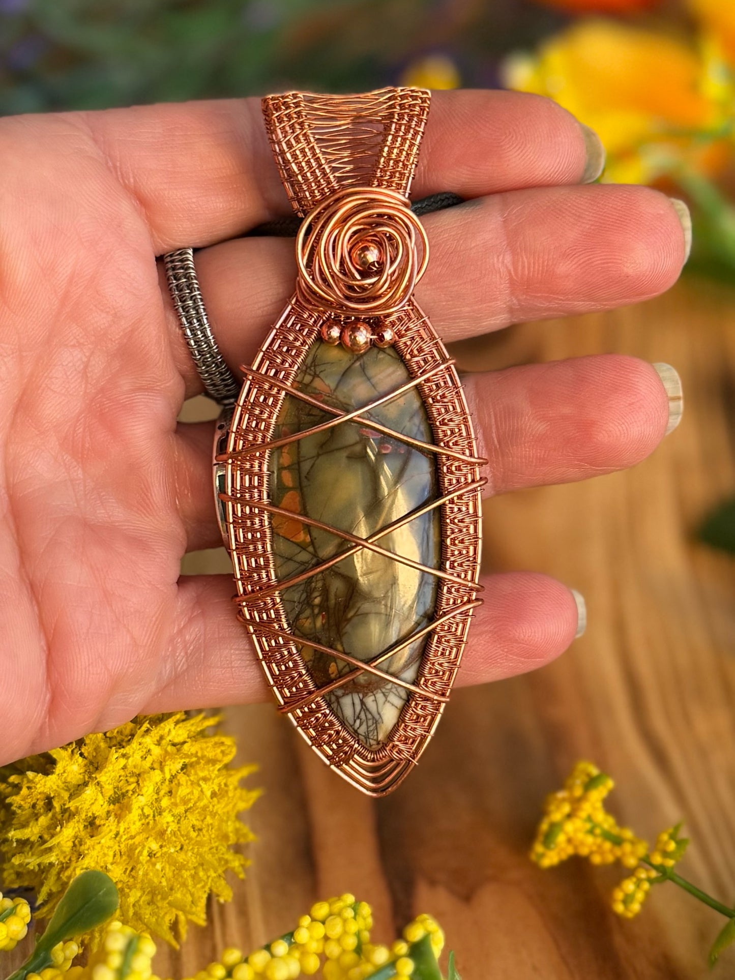 Red Creek Jasper Set in Copper