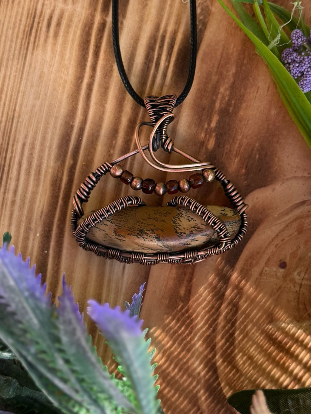 Picture Jasper in Antiqued Copper