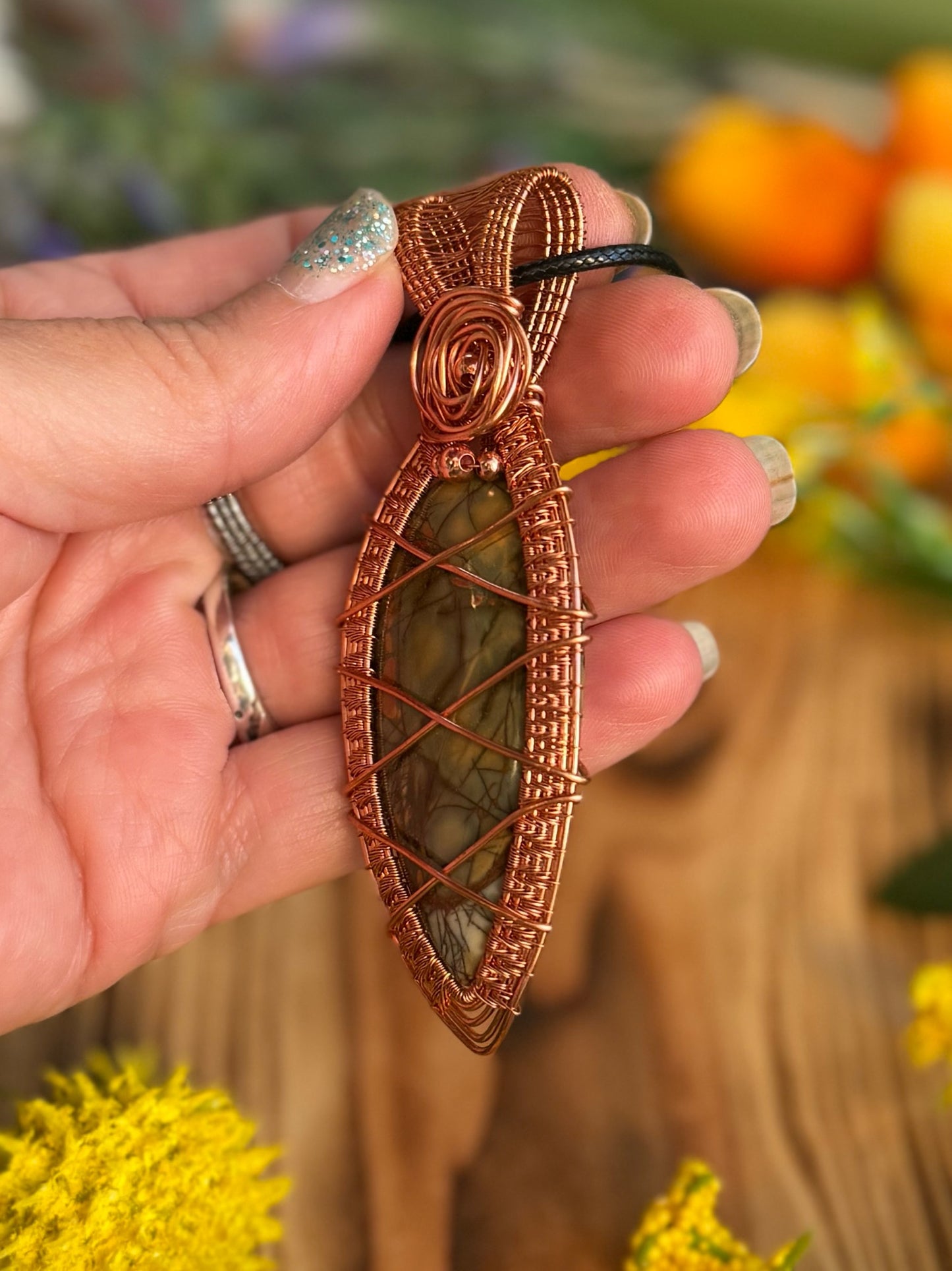 Red Creek Jasper Set in Copper