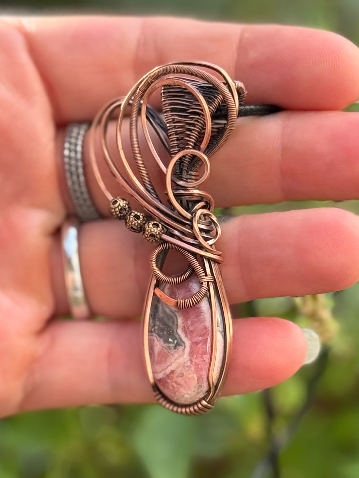 Rhodochrosite in Copper