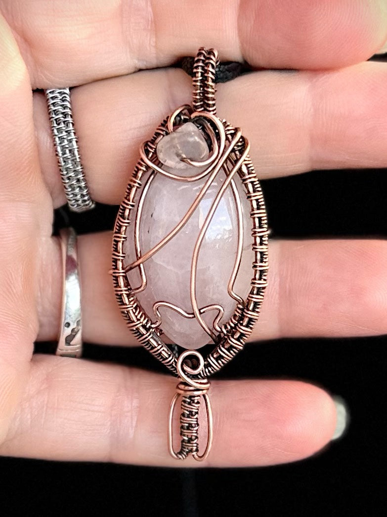 Rose Quartz in Copper