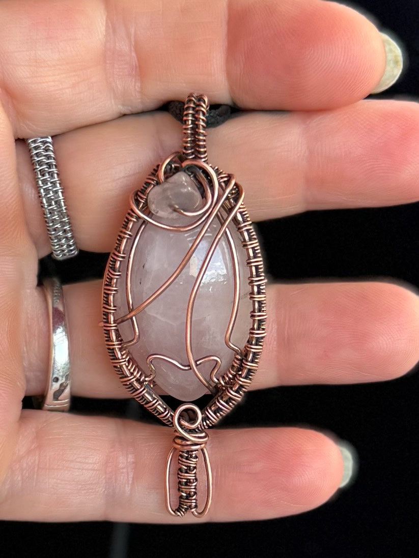 Rose Quartz in Copper