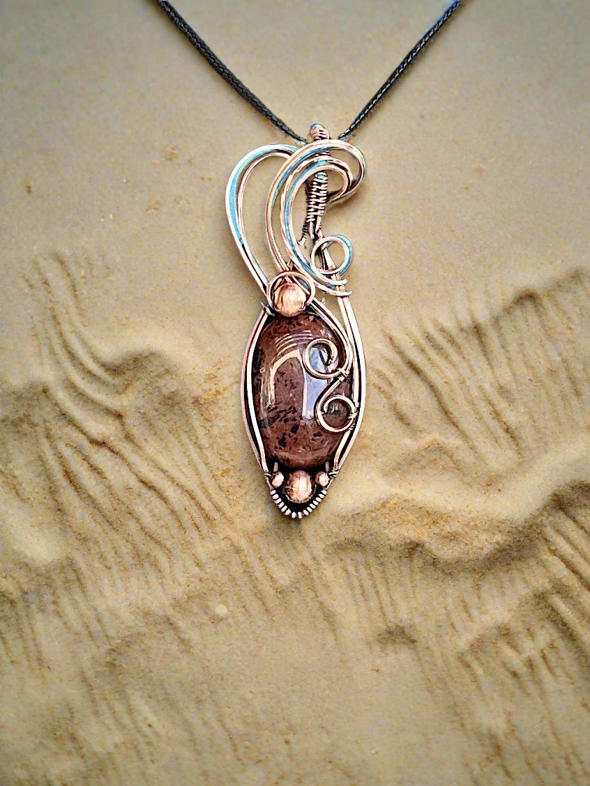 Mahogany Obsidian in Copper