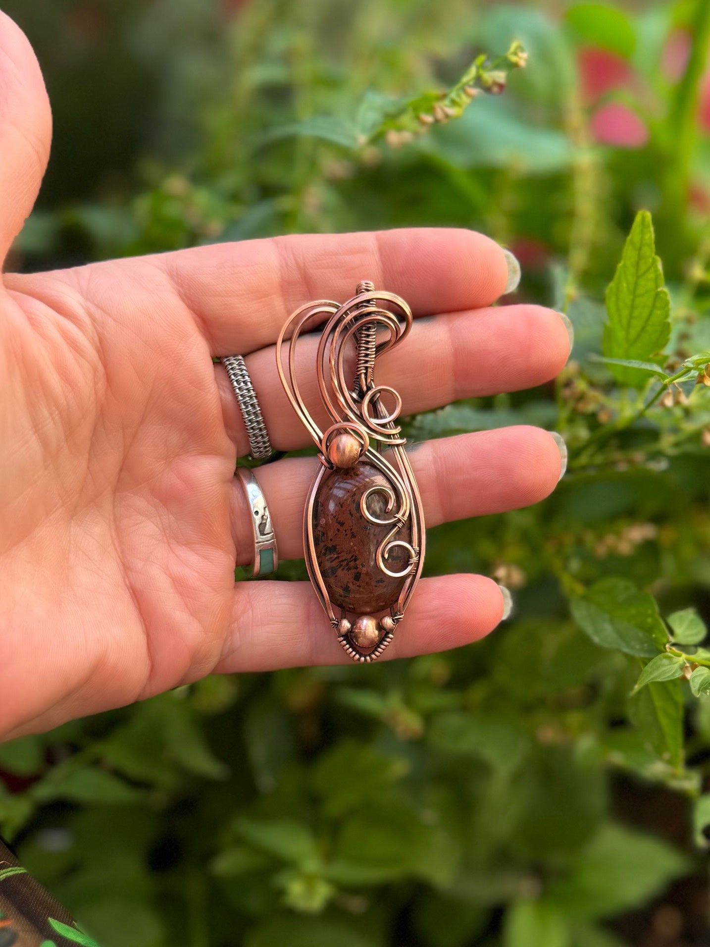 Mahogany Obsidian in Copper