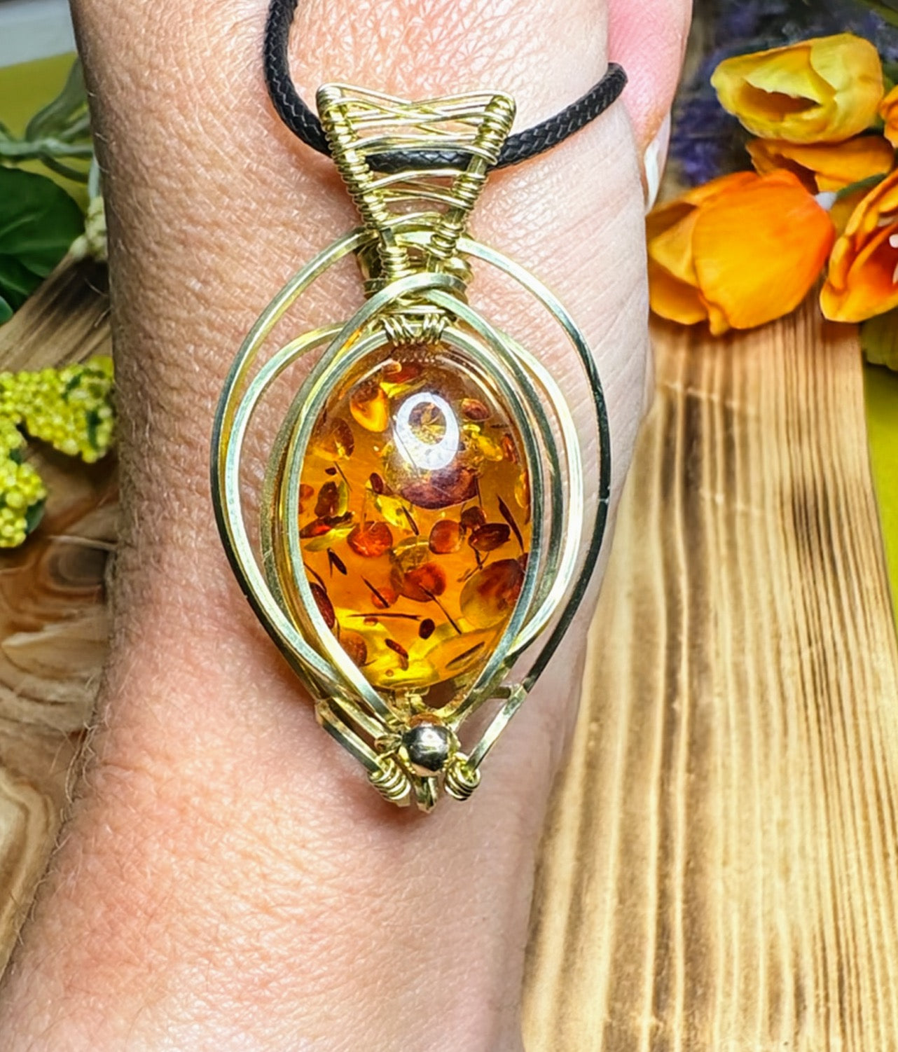 Reconstructed Amber in Brass