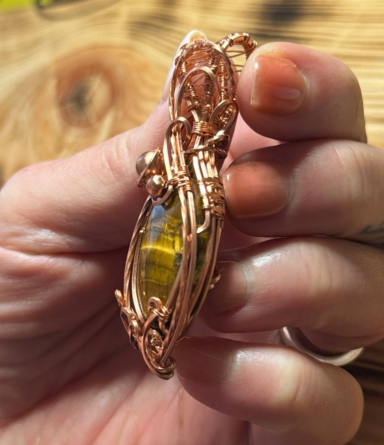 Tigers Eye in Copper