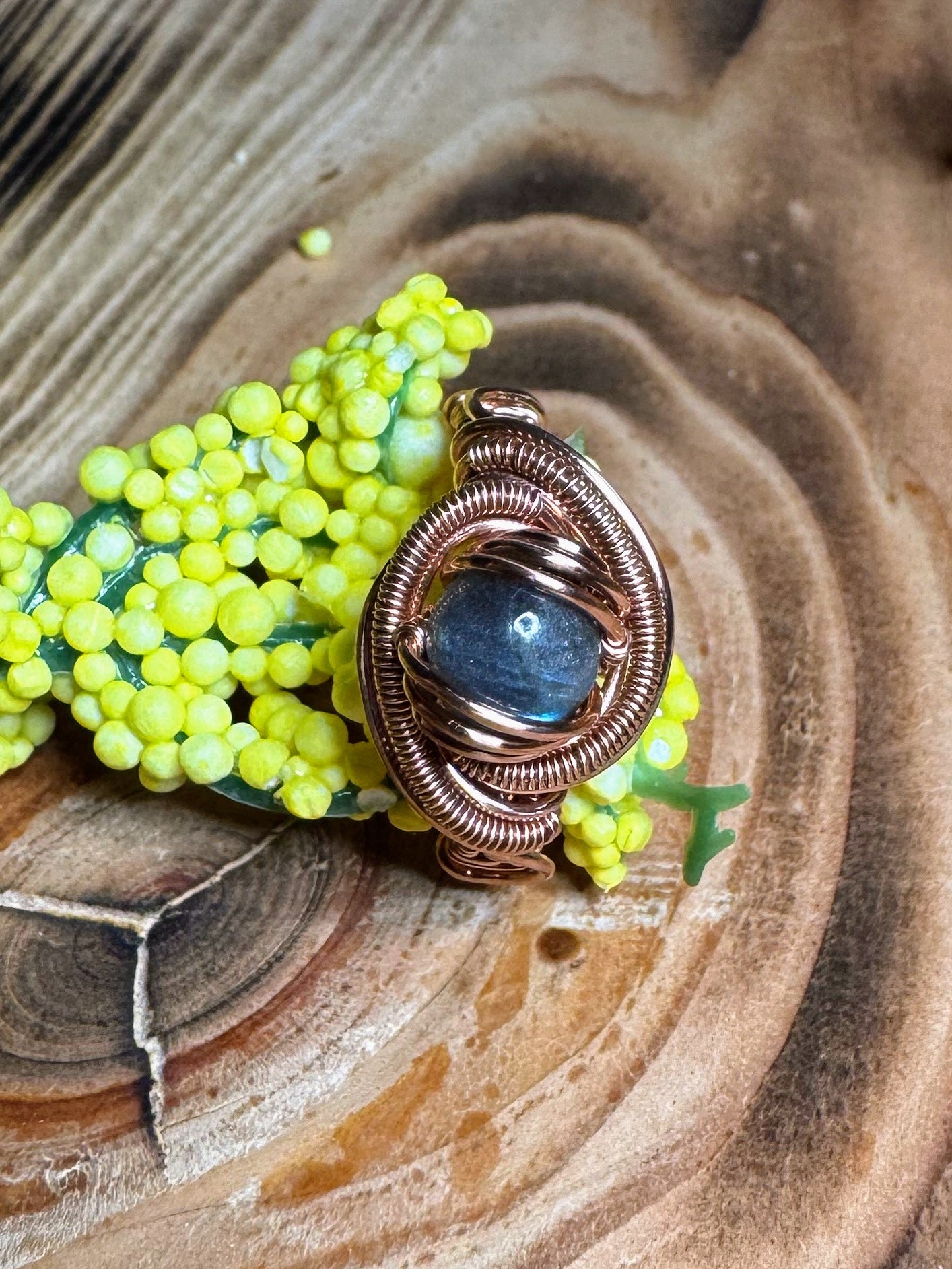 Labradorite in Copper    Size 7