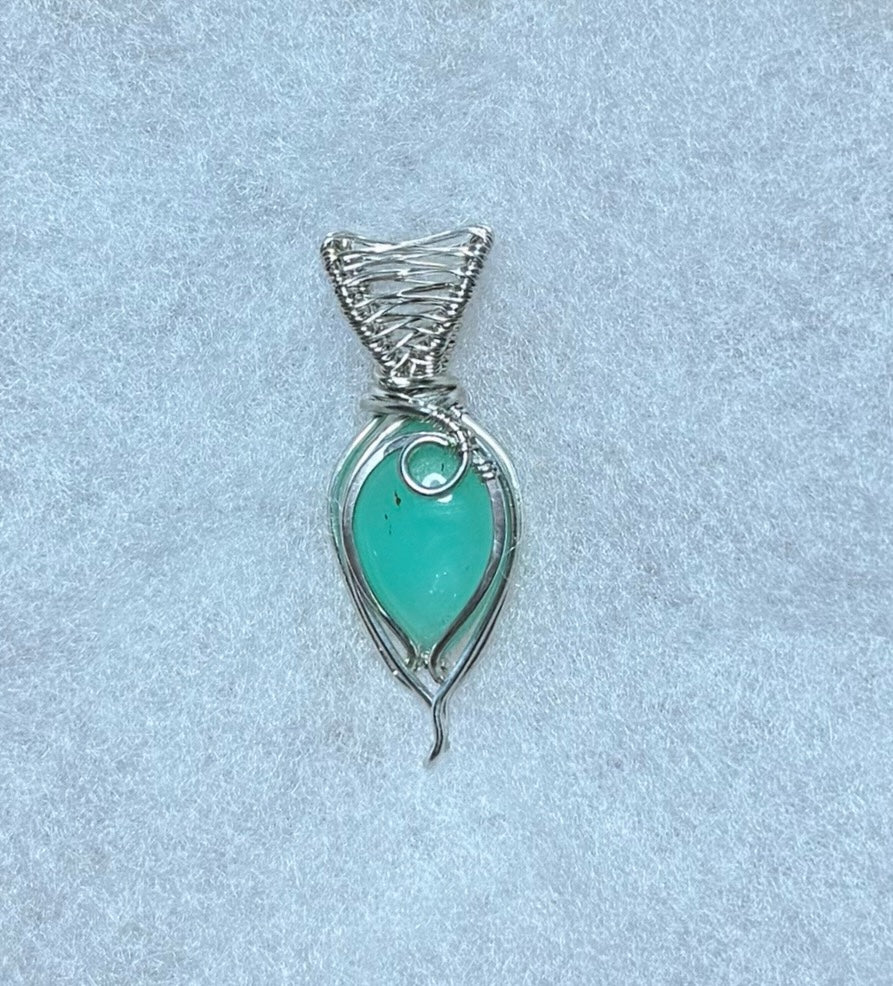 Chrysoprase in Sterling Silver Mini Pendant