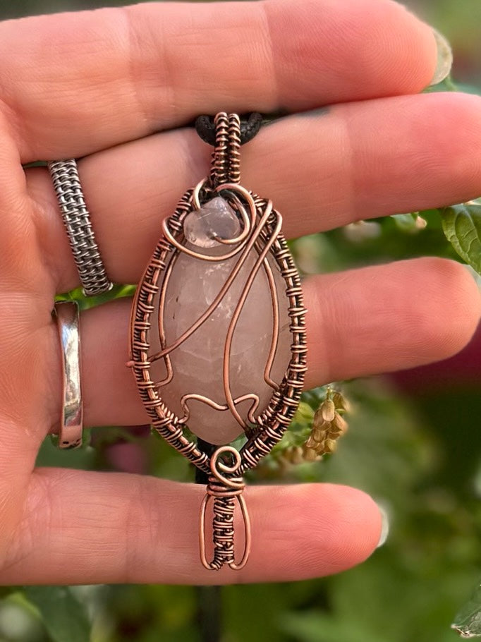 Rose Quartz in Copper