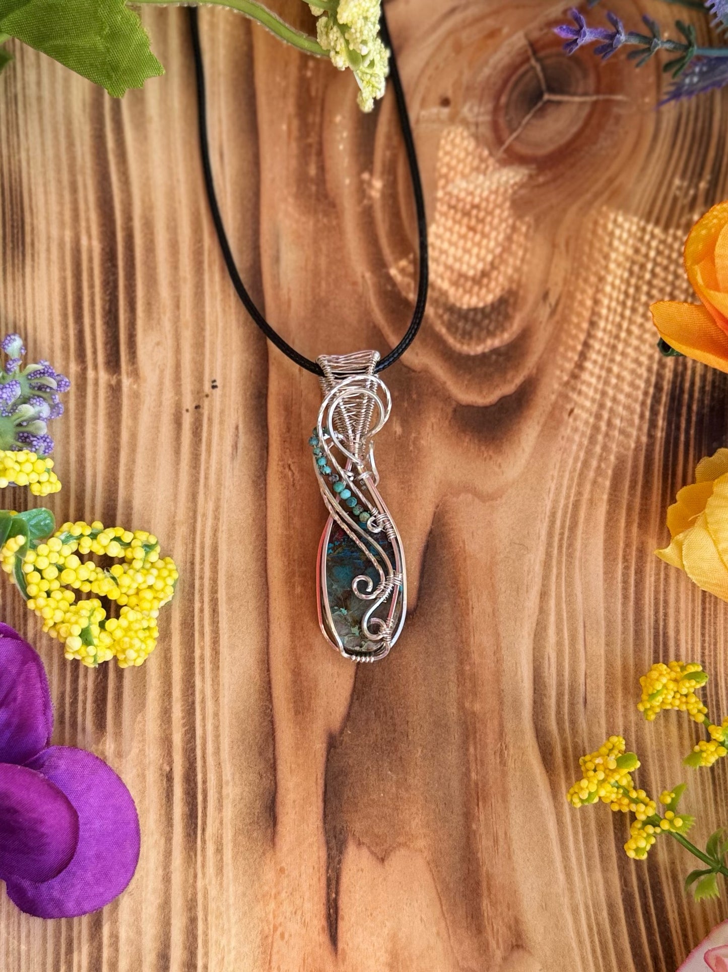 Shattuckite & Lapis Lazuli in Sterling Silver