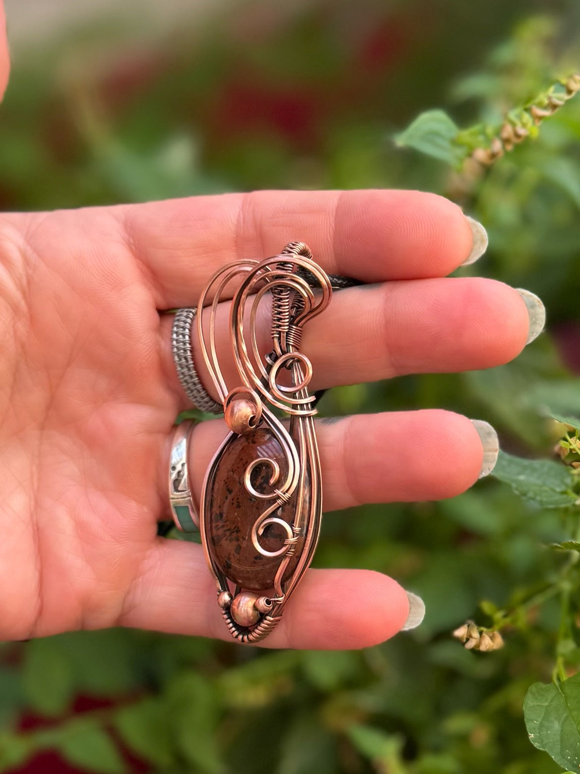 Mahogany Obsidian in Copper