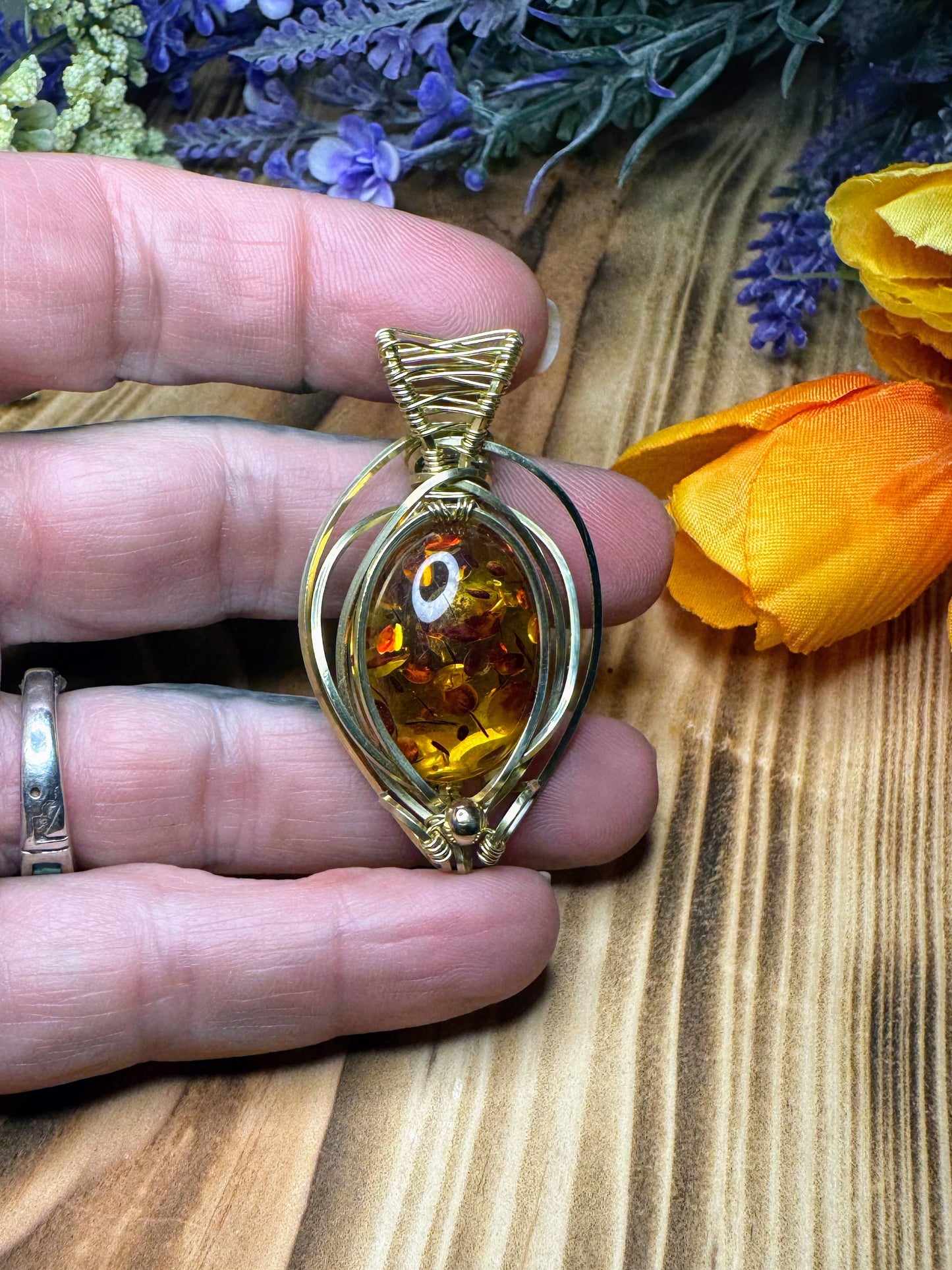 Reconstructed Amber in Brass