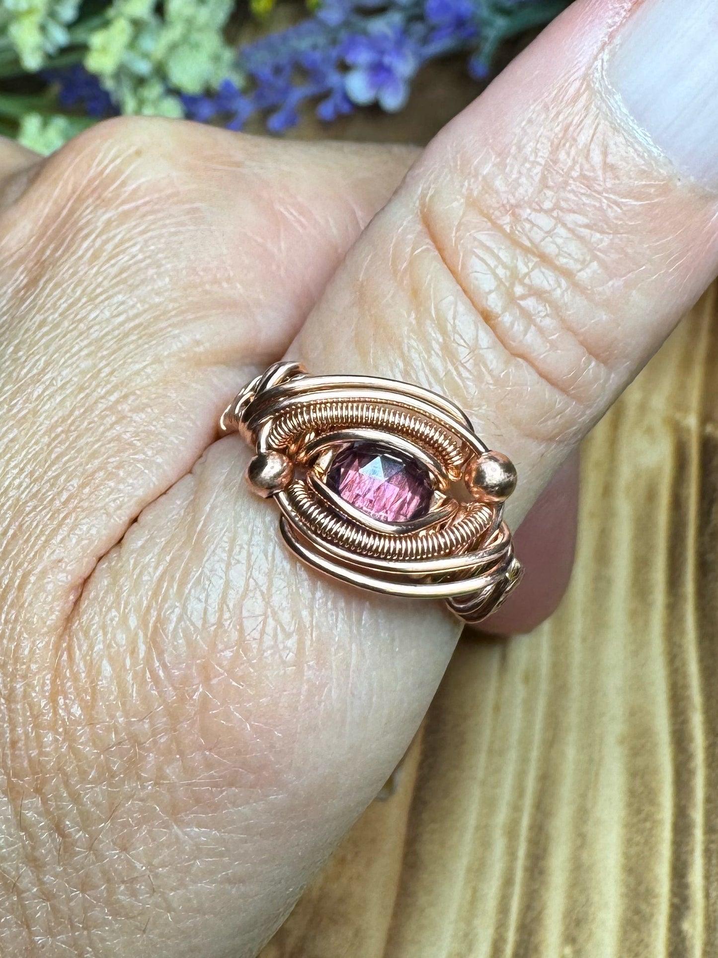 Cubic Zirconia in Copper Size 7