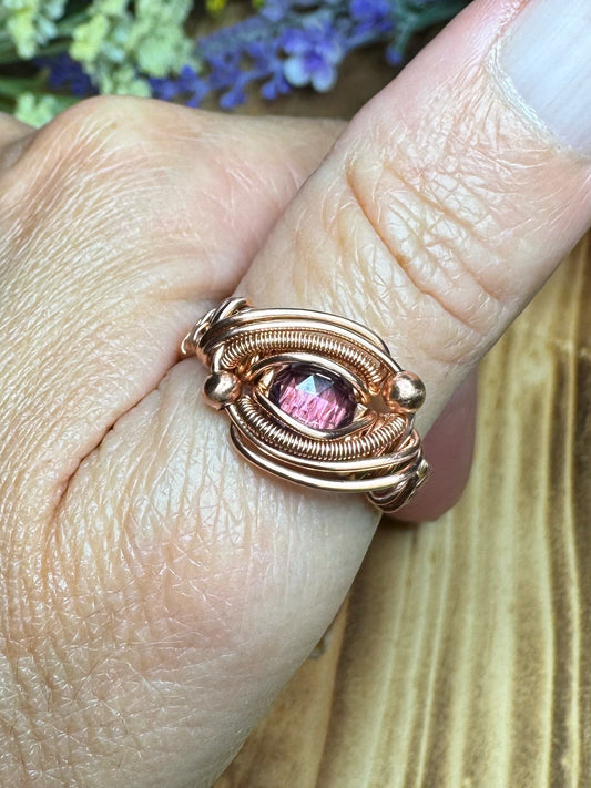 Cubic Zirconia in Copper Size 7