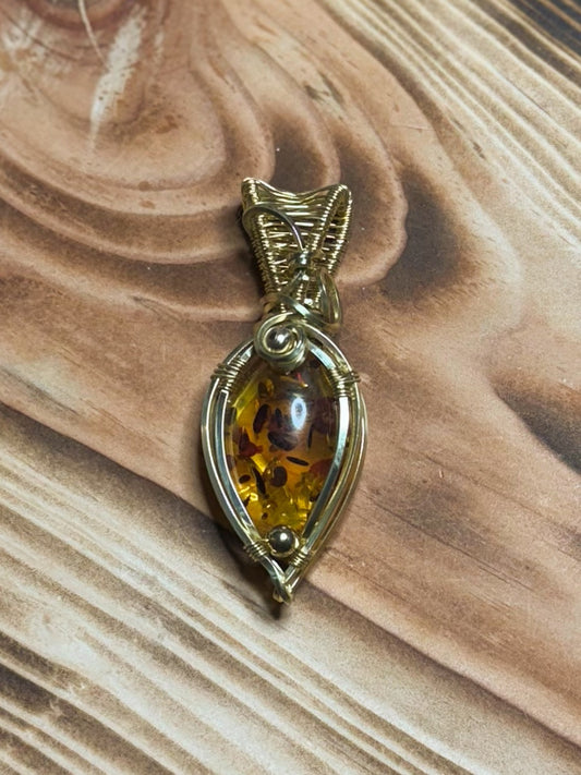 Reconstructed Amber in Brass