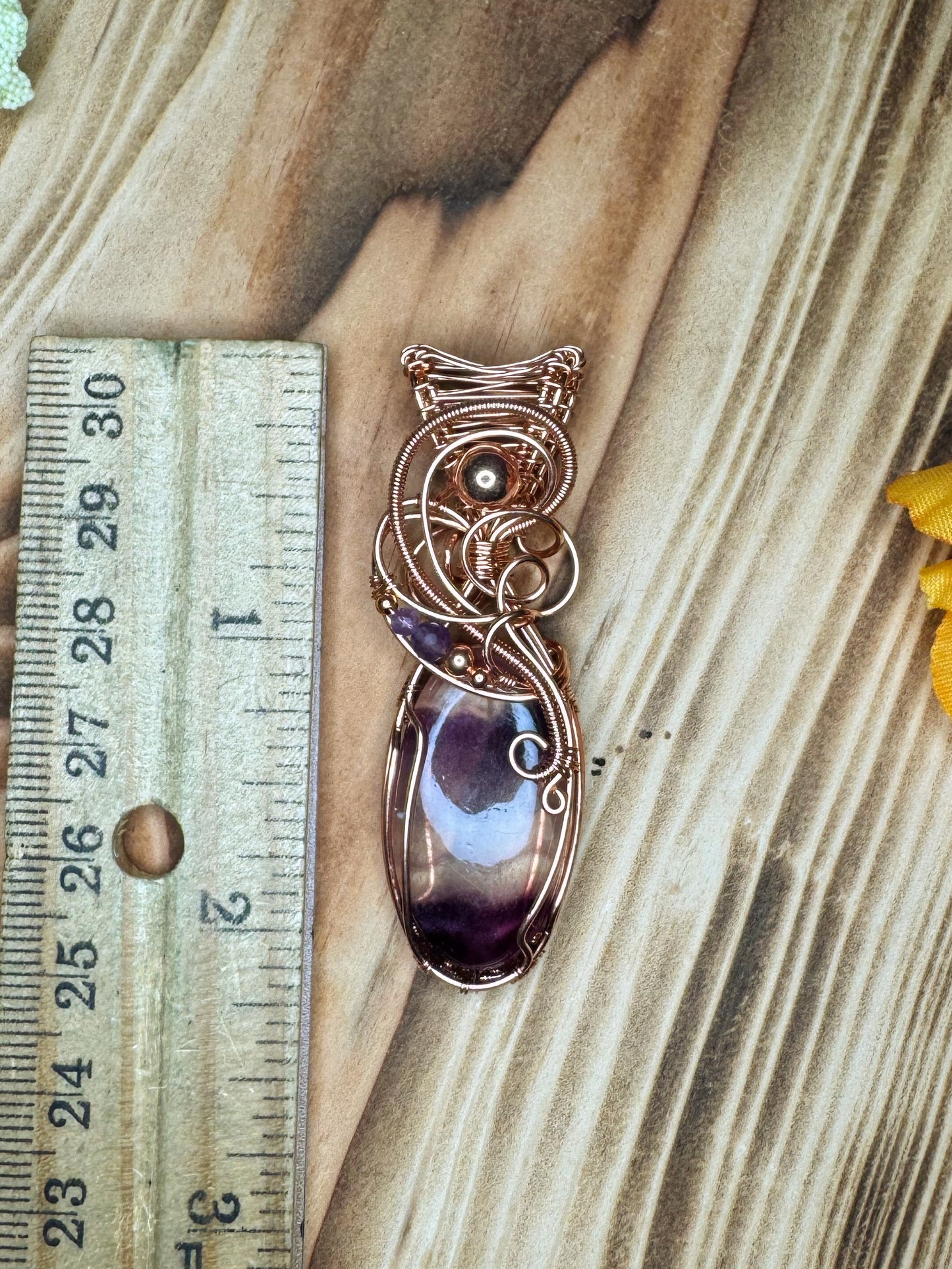 Fluorite & Amethyst in Copper