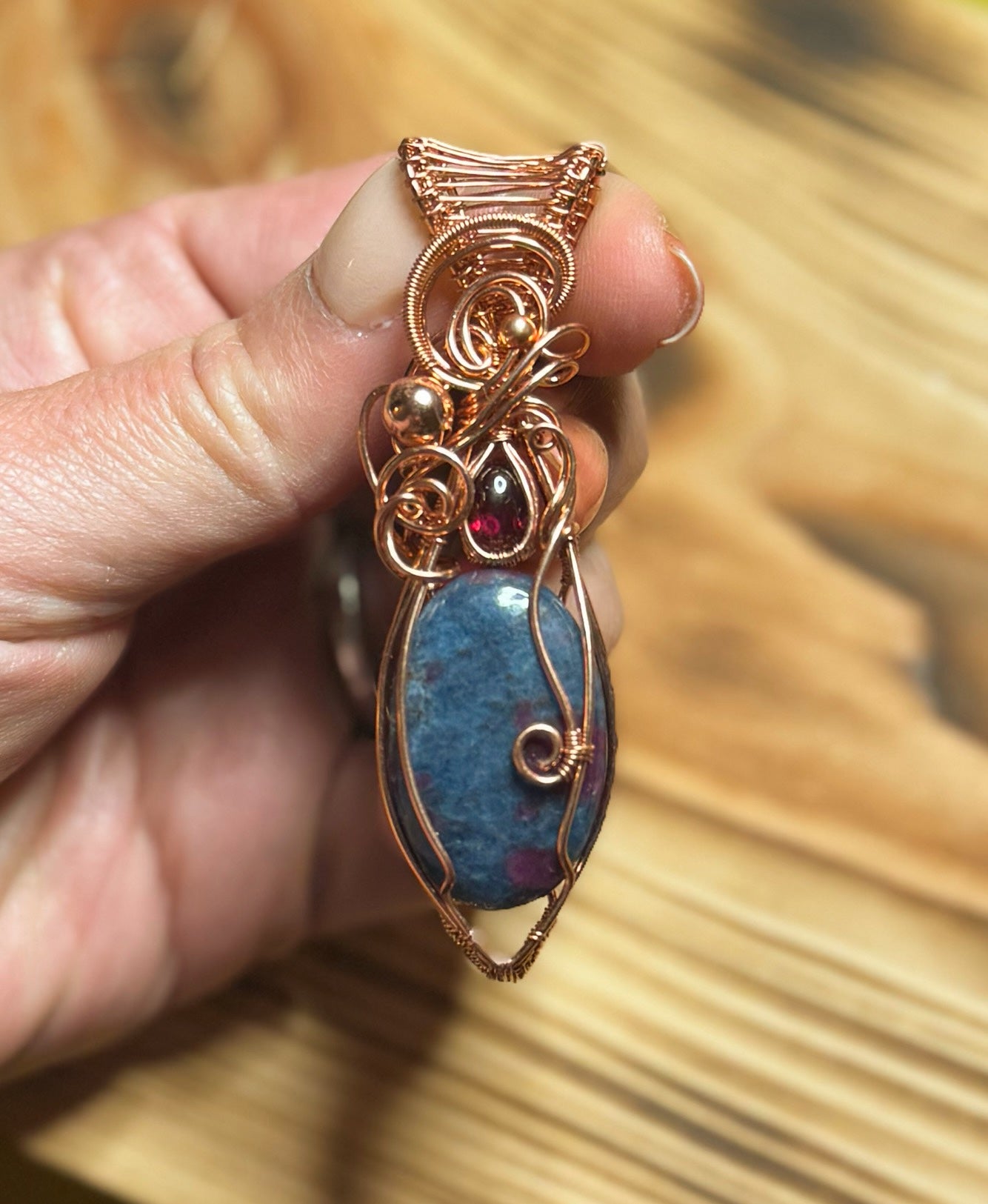 Ruby Kyanite & Garnet in Copper