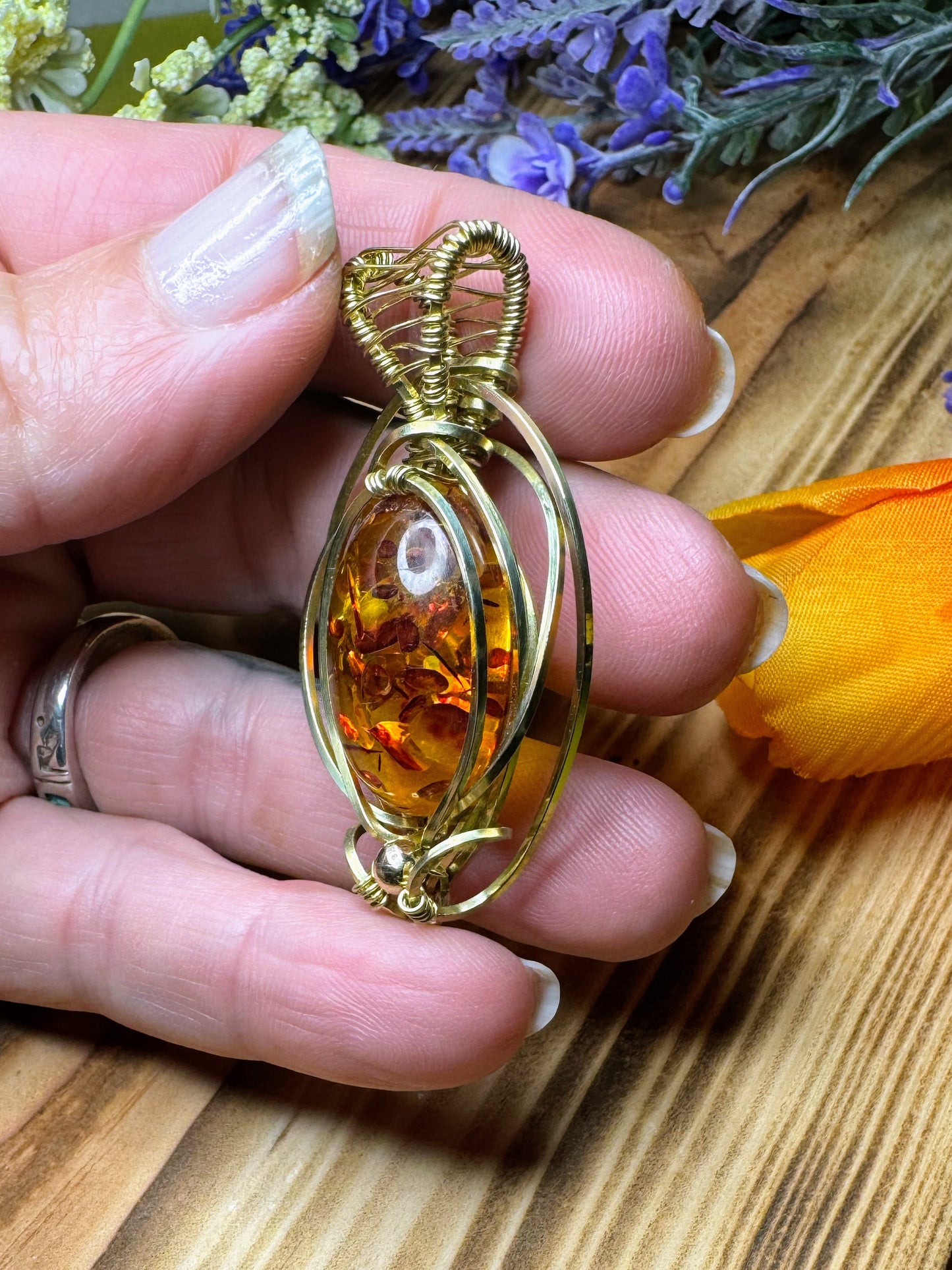 Reconstructed Amber in Brass