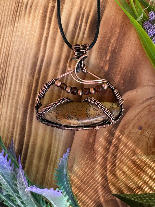 Picture Jasper in Antiqued Copper