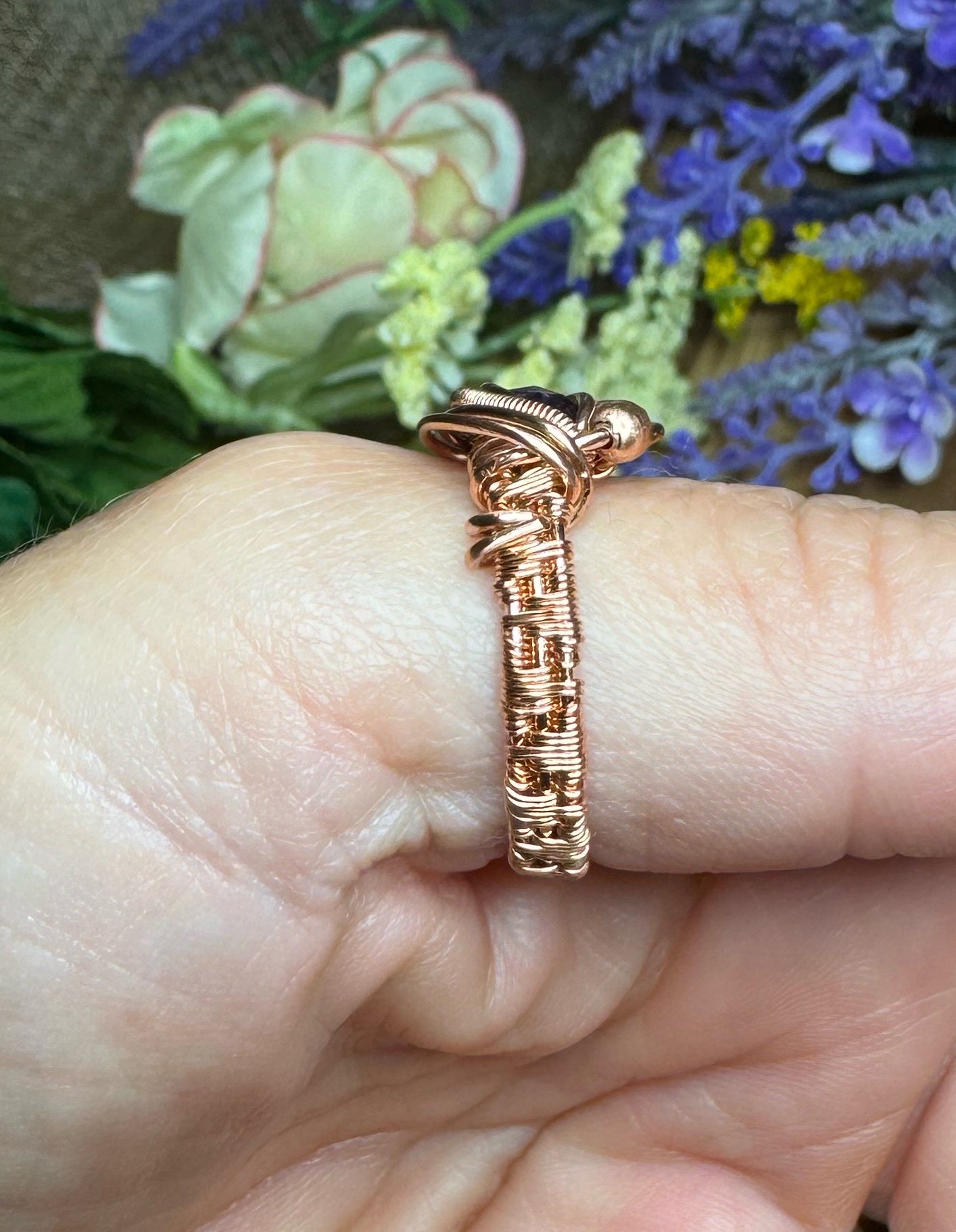 Cubic Zirconia in Copper Size 7