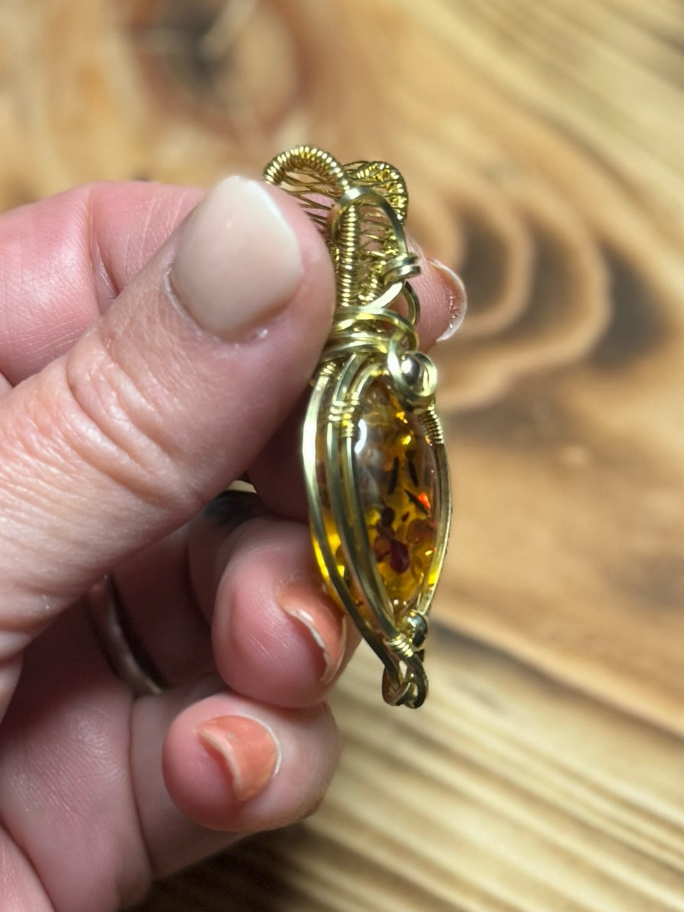 Reconstructed Amber in Brass
