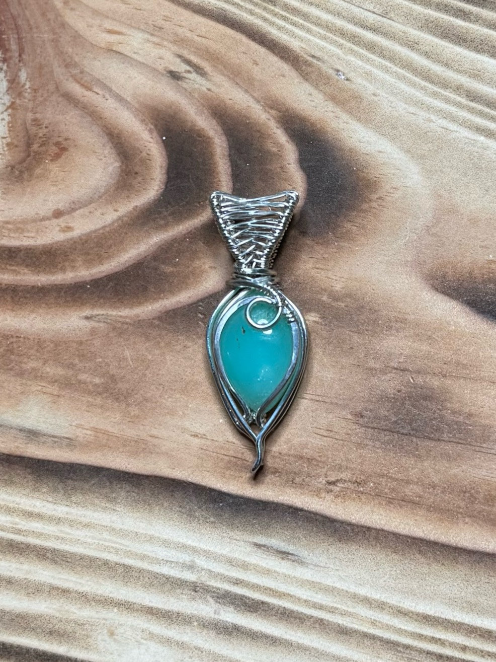 Chrysoprase in Sterling Silver Mini Pendant