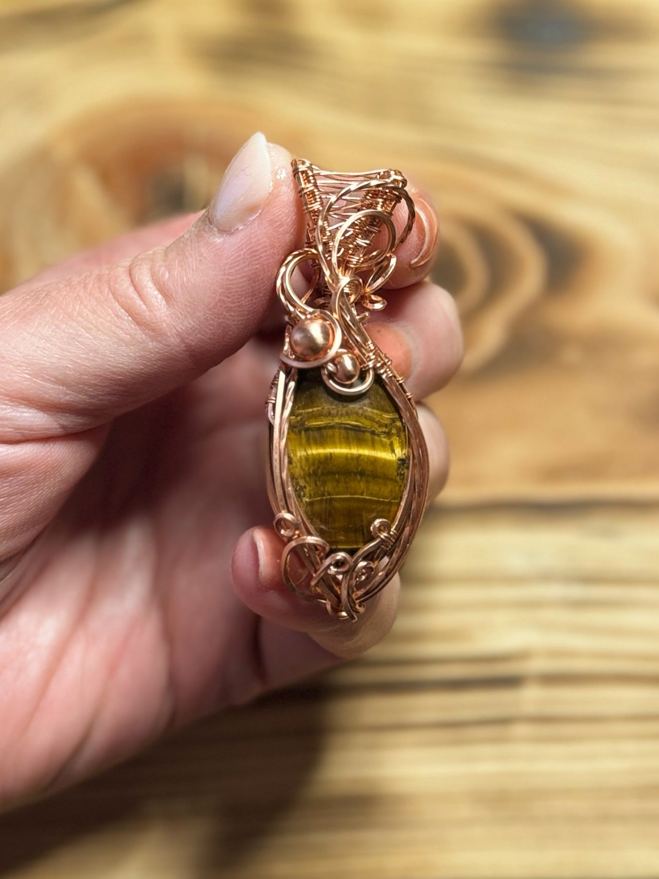 Tigers Eye in Copper