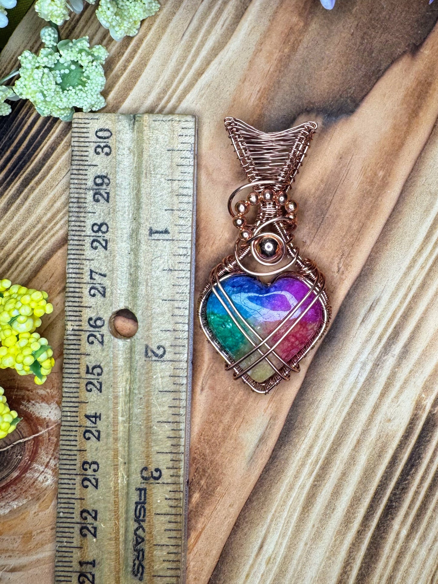 Dyed Solar Quartz in Copper