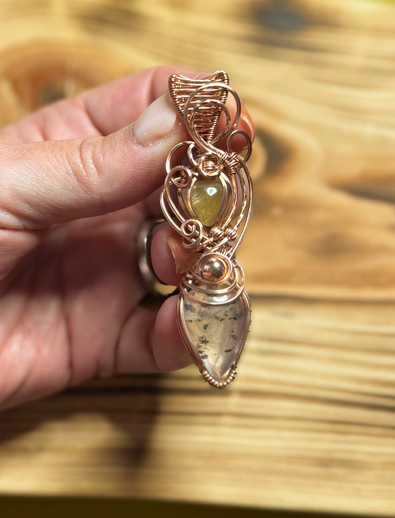 Rutilated Quartz & Quartz with inclusions in Copper