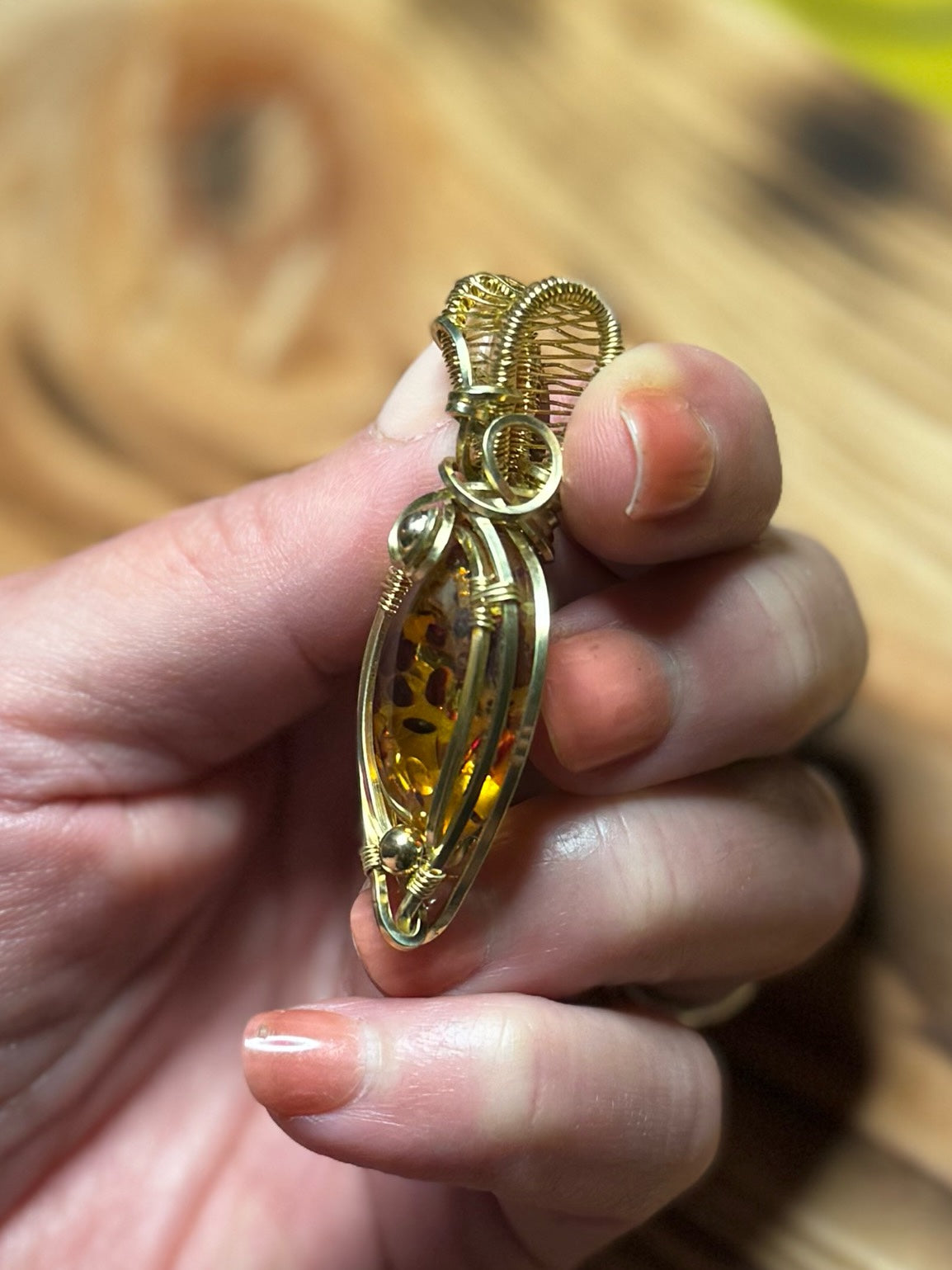 Reconstructed Amber in Brass
