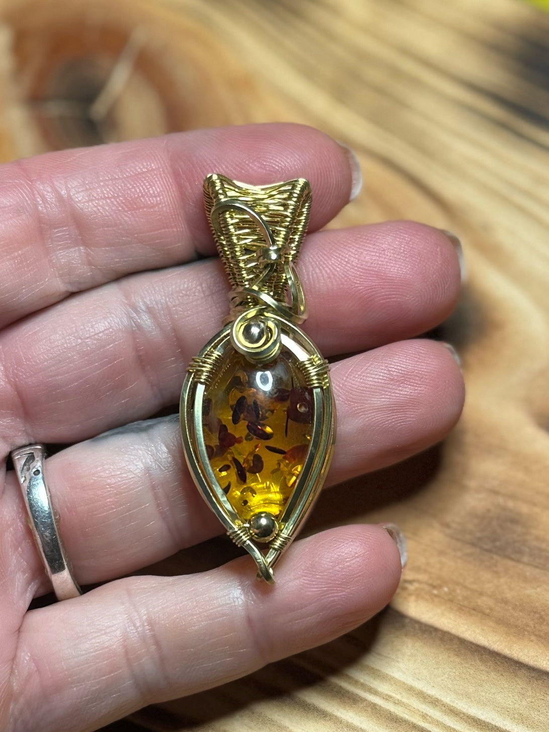 Reconstructed Amber in Brass