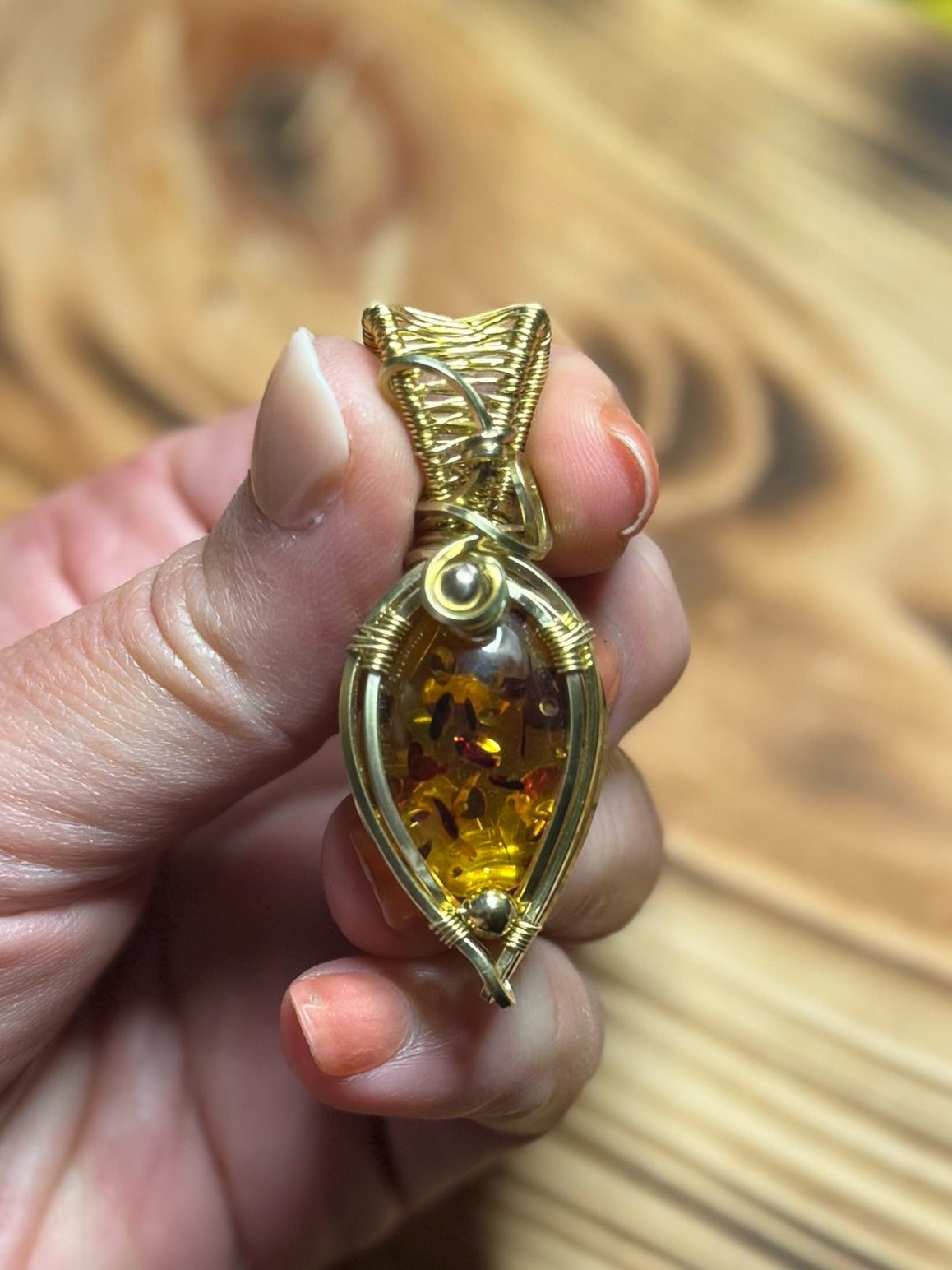 Reconstructed Amber in Brass