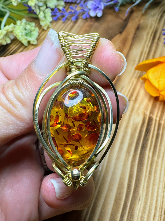 Reconstructed Amber in Brass