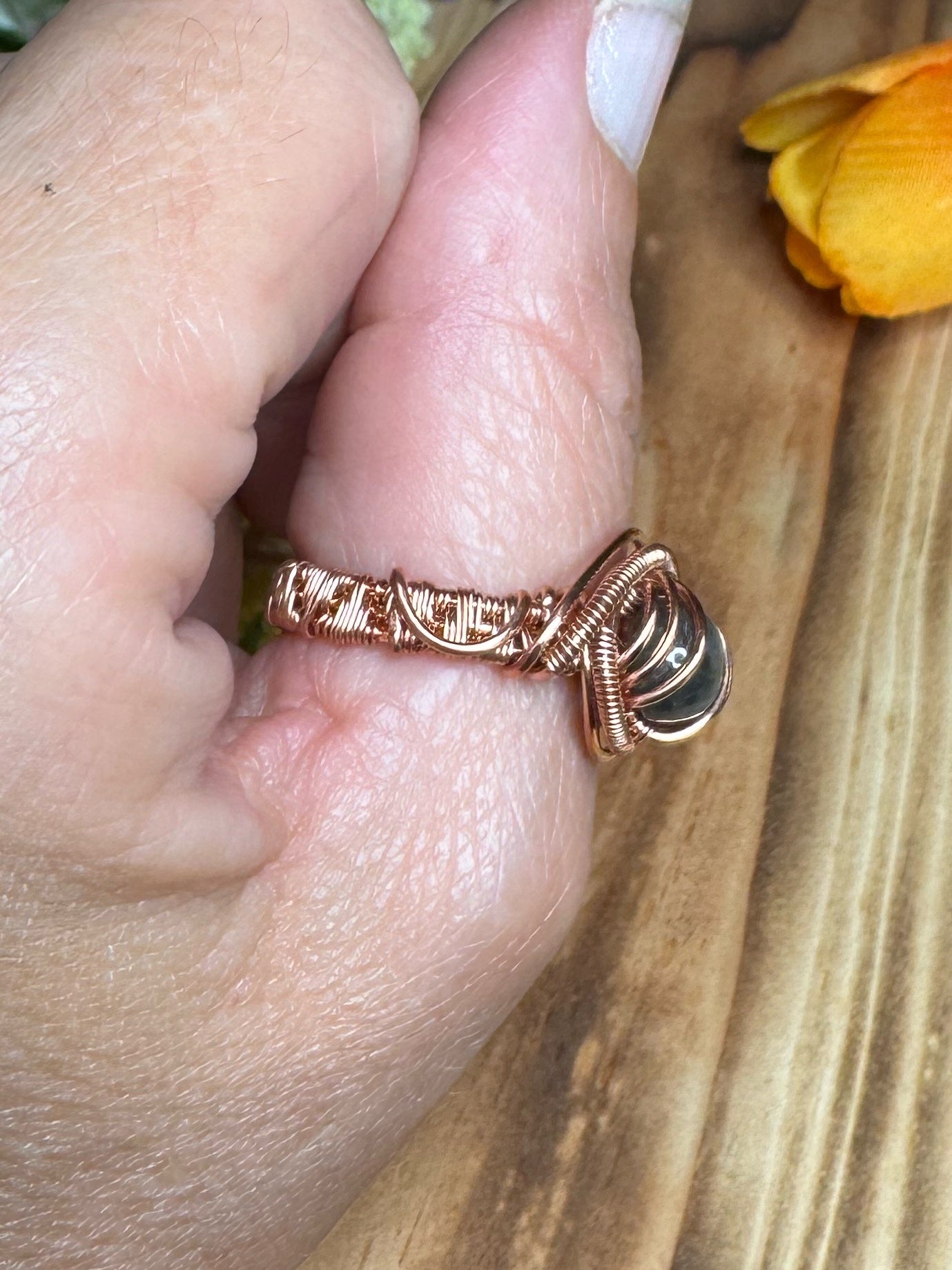 Labradorite in Copper    Size 7