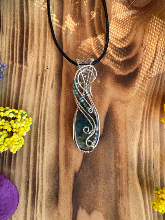 Shattuckite & Lapis Lazuli in Sterling Silver